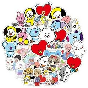 50pcs BTS Kpop Stickers Laptop Waterbottle Skateboard Bicycle Notebook Decal